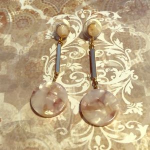 Pink and Gold Earrings